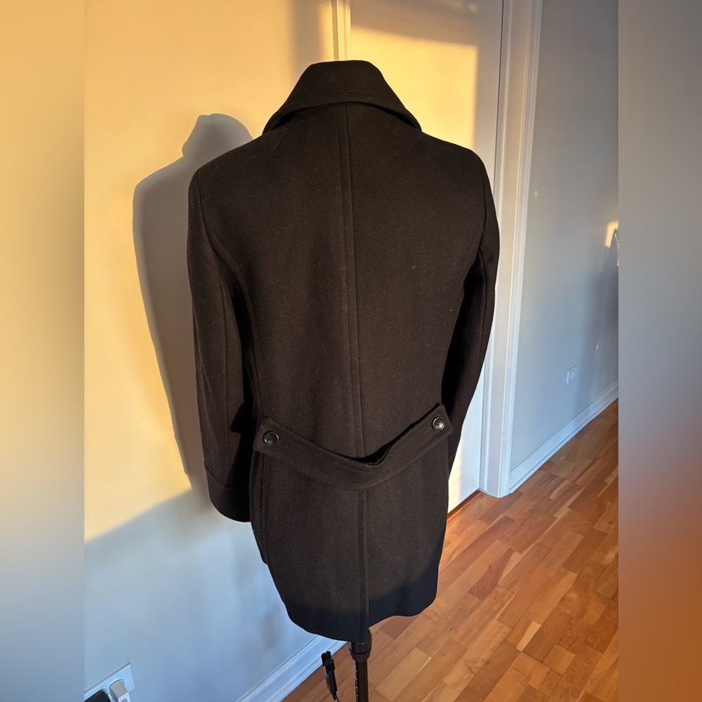 ✨True Vintage✨ 90s Brooks Brothers Black Peacoat Double-Breasted Wool - Picture 2 of 11